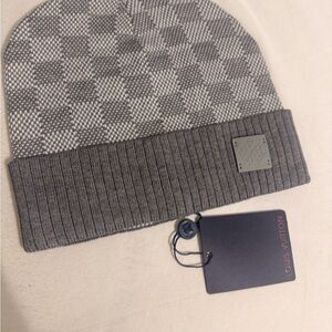 Louis Vuitton Monogram Gray Knit Hat